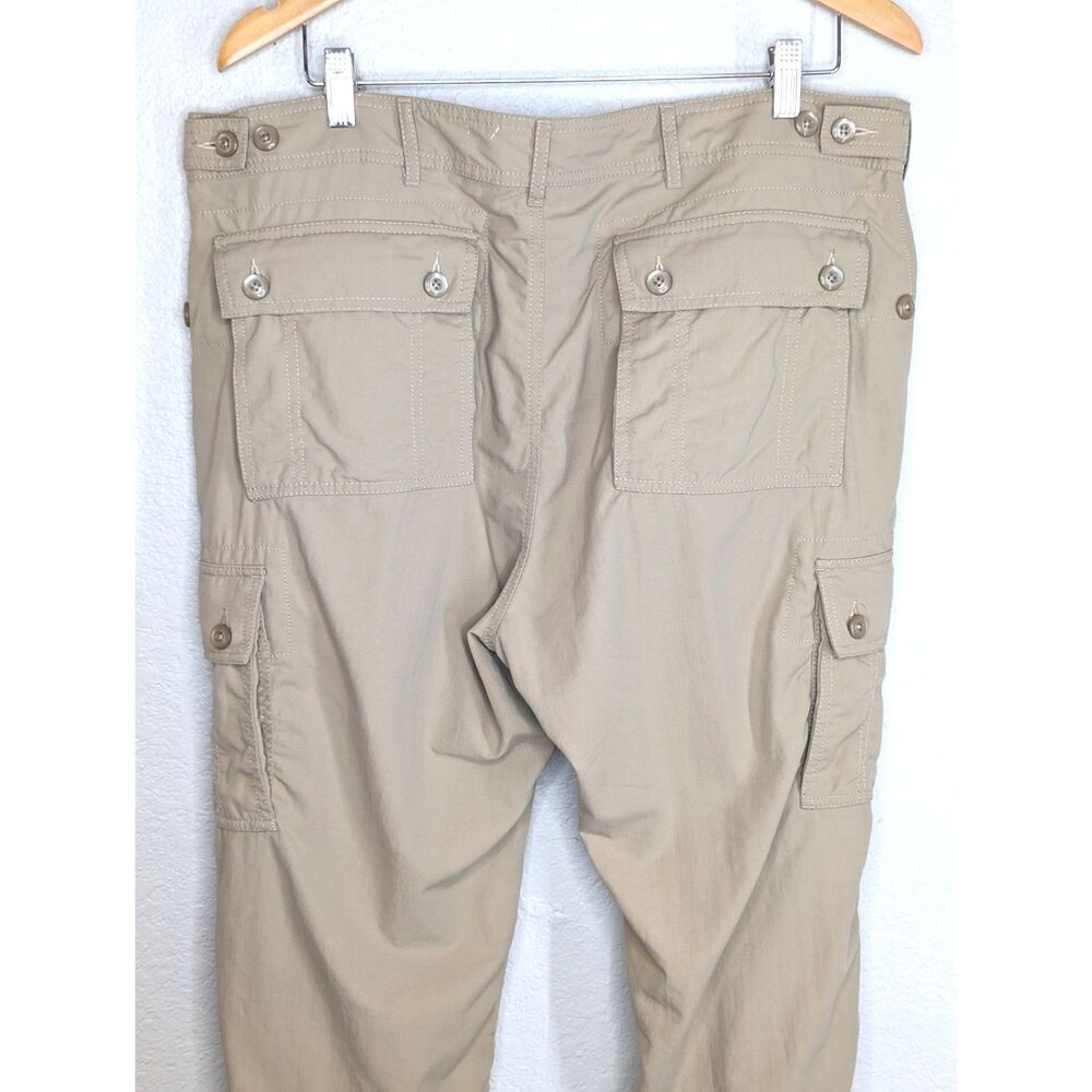 NWT Clothing Arts Pick-Pocket Proof Adventure Travel Pants Sz 36 Khaki Nylon - Picture 5 of 10
